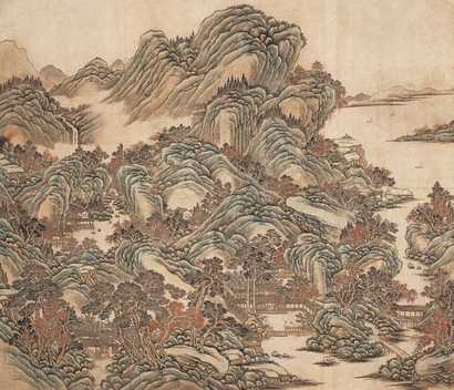 袁瑛 层岩叠壑图 片